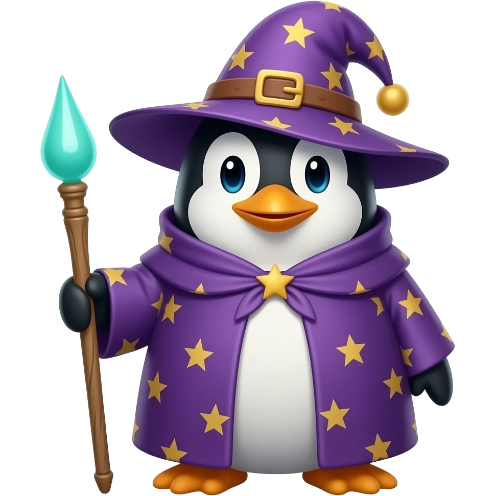 Penguin Wizard emoji