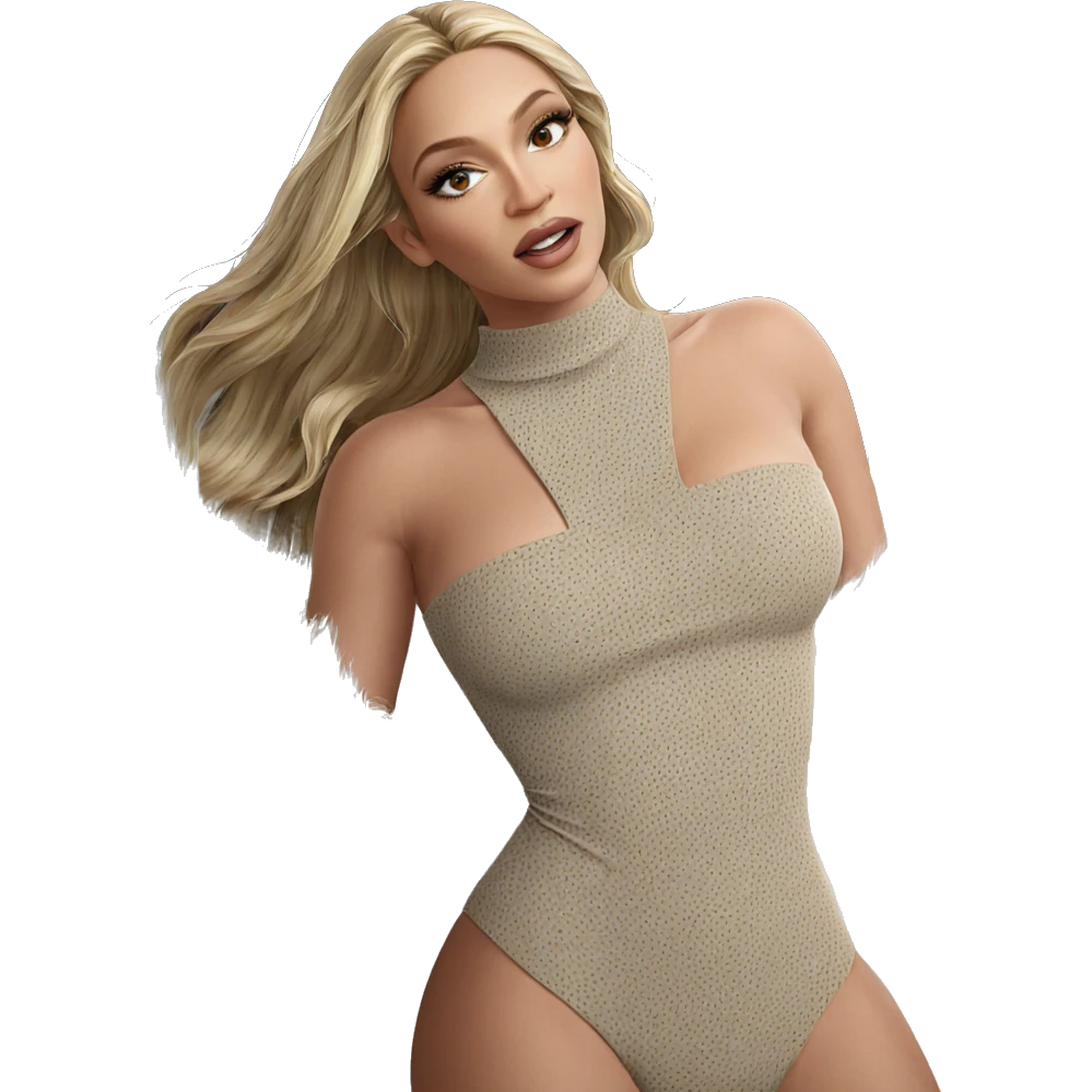 realistic portrait of blonde girl emoji