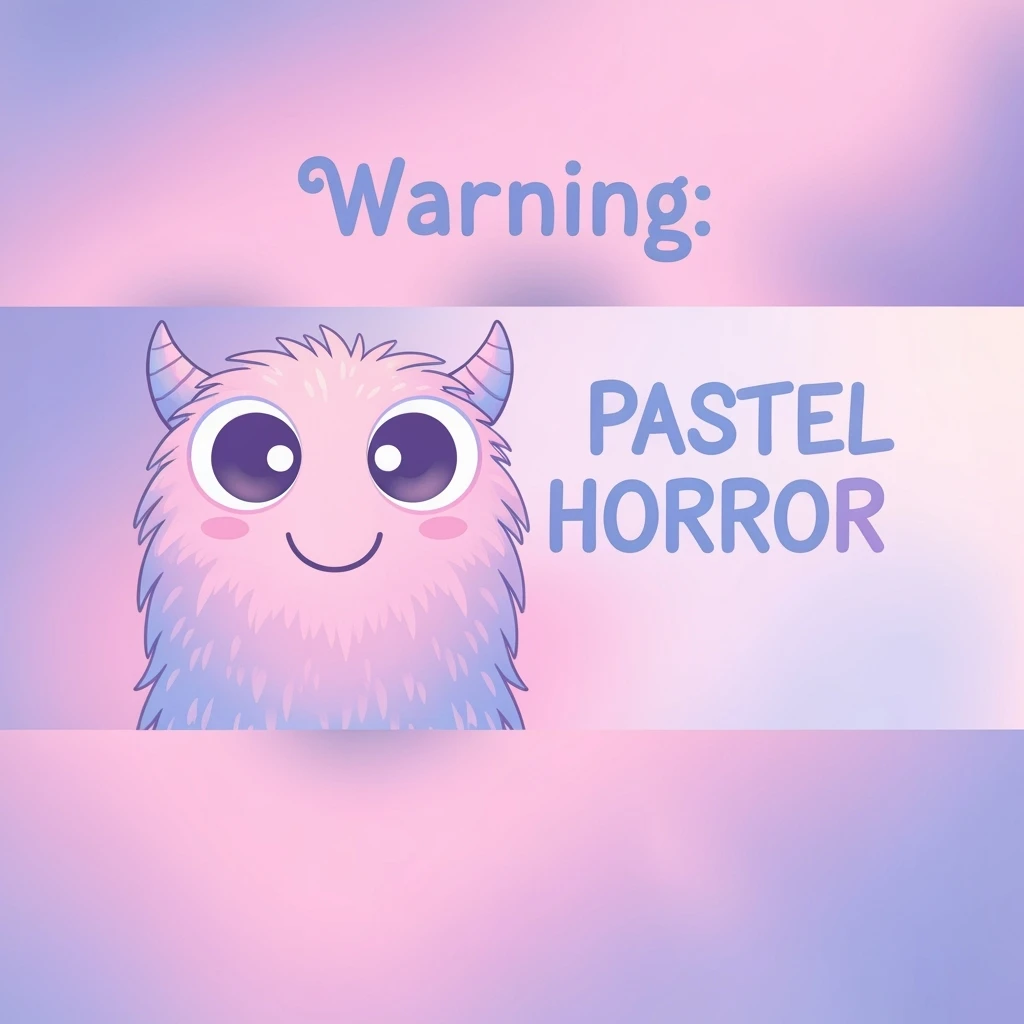 pastel horror banner, cute, expressive, minimal, variation 1 emoji
