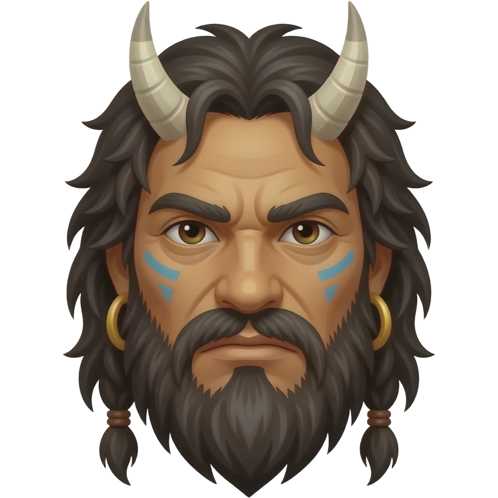 A savage shaman emoji