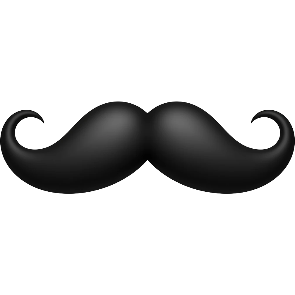 handlebar moustache emoji
