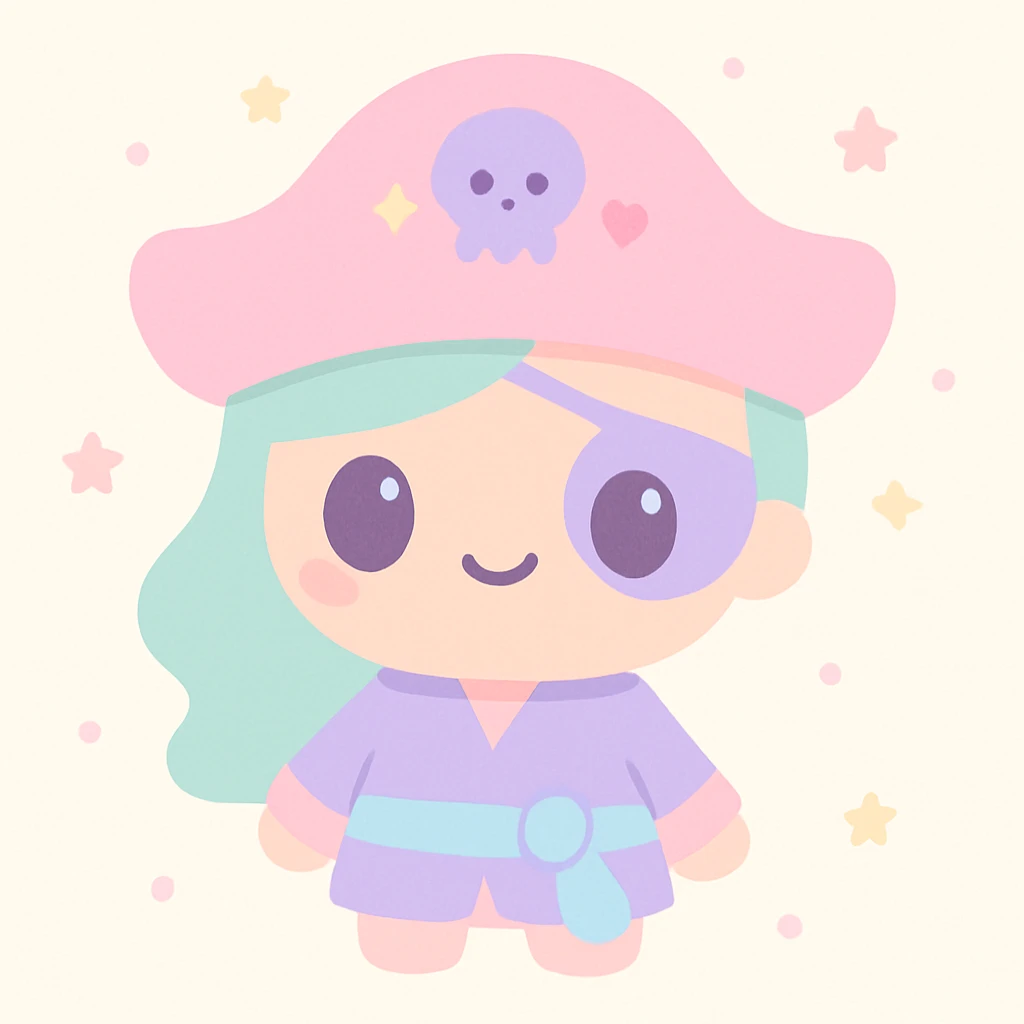 pirate, kawaii style emoji