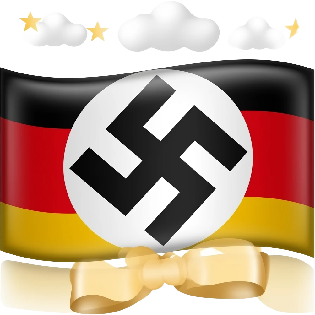 Nazi Germany flag with only red banner emoji