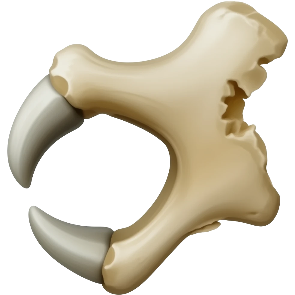 Hueso garra dinosaurio emoji