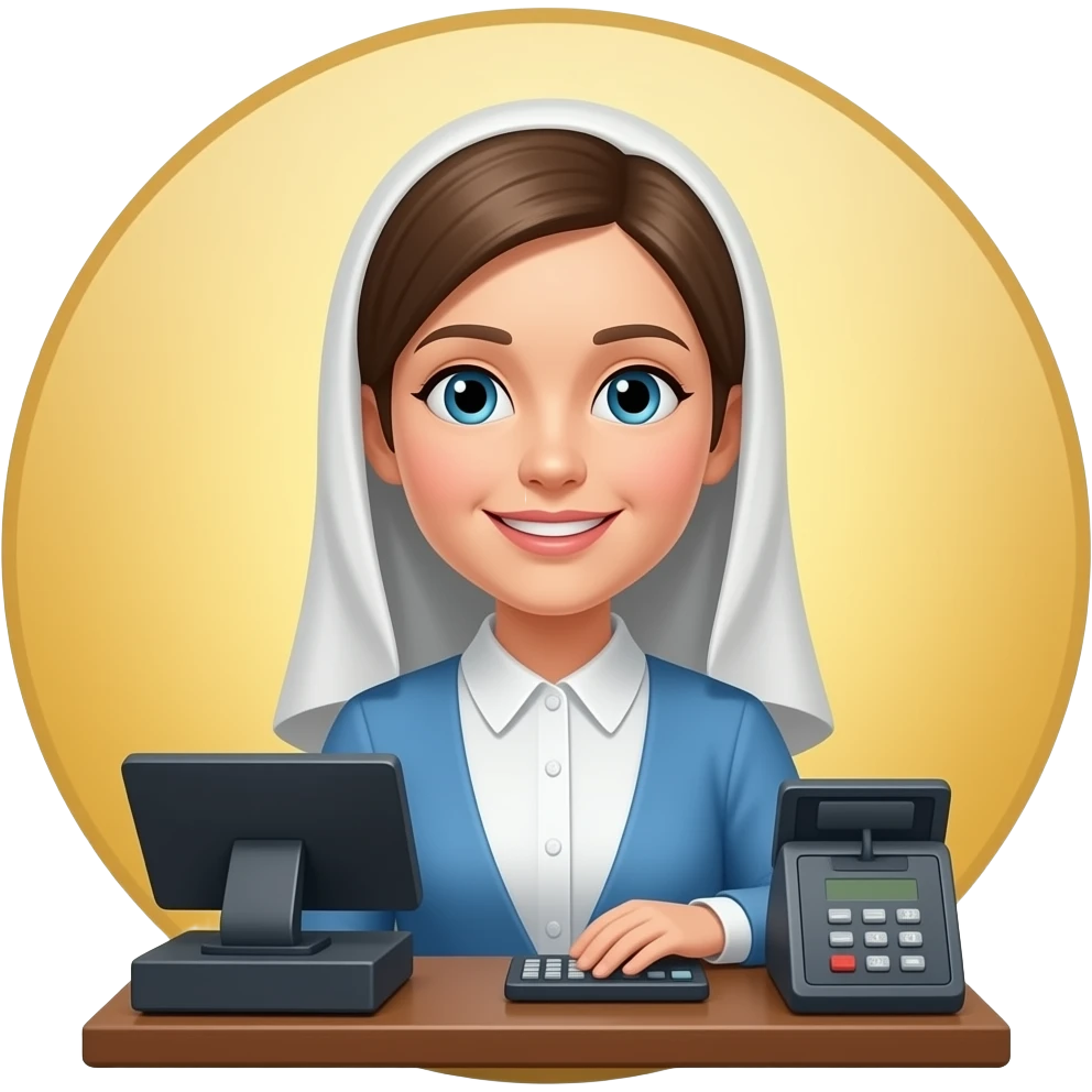 Женщина кассир в церкви emoji