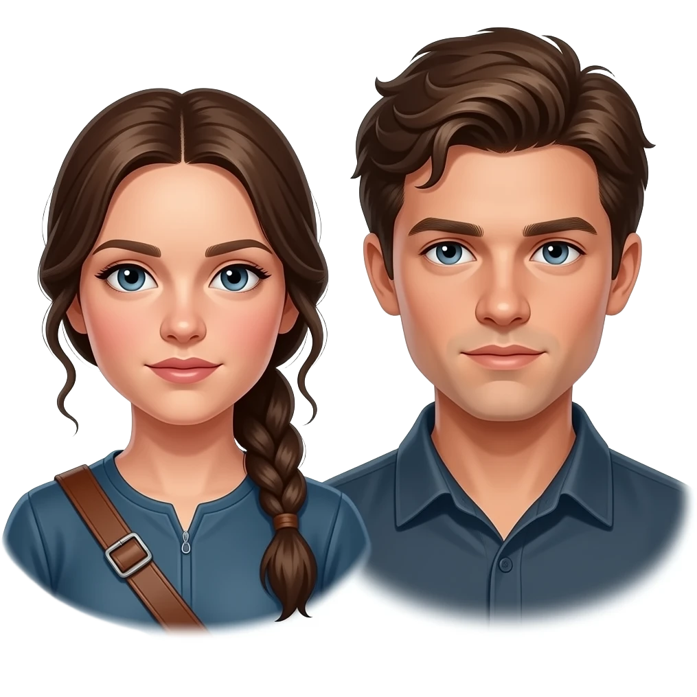 katniss and peeta realistic non cartoon like emoji