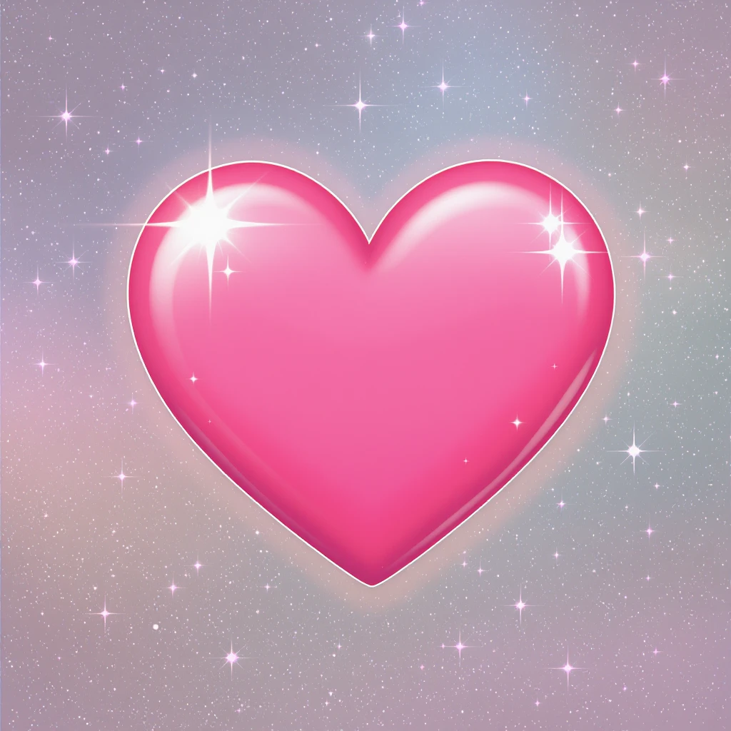 heart emoji, cute and shiny, with a gradient effect, no background emoji