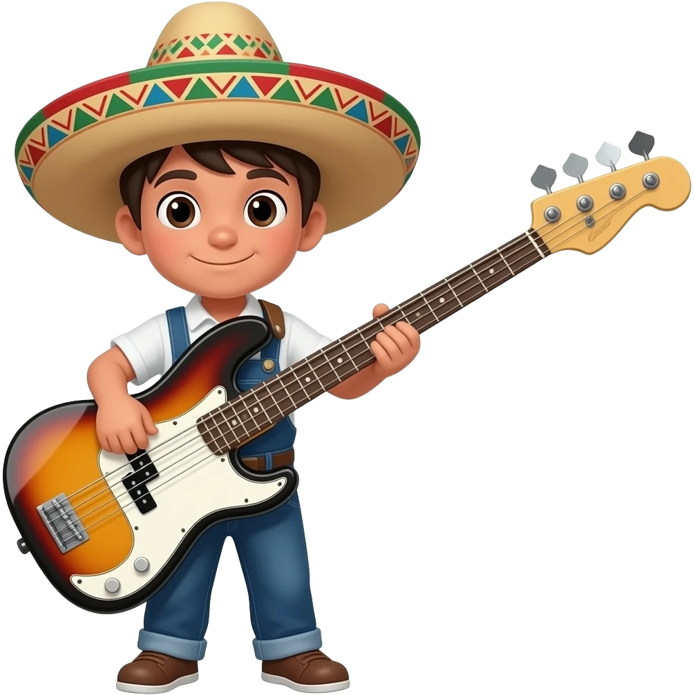 a mexican kid holding a massive bass emoji