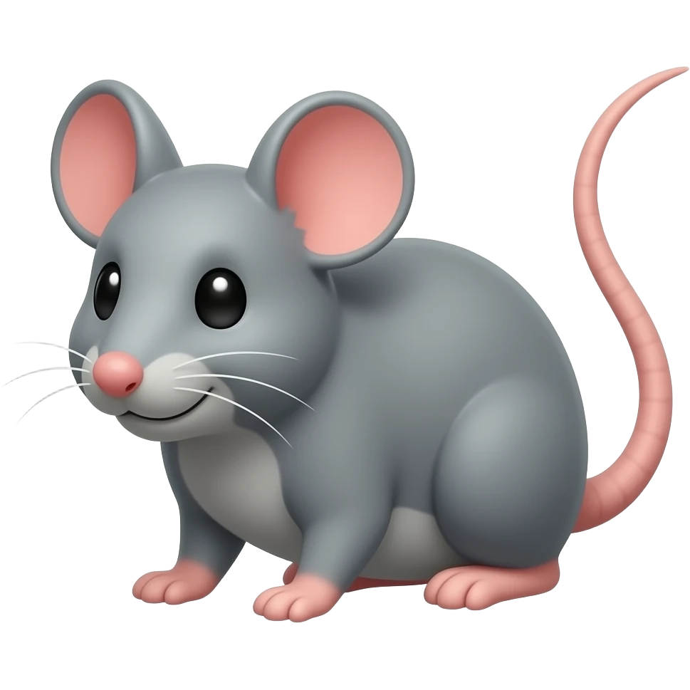 Cartoon mouse on fours emoji