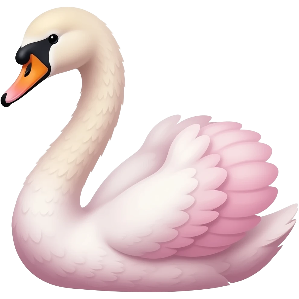 Cisne rosado emoji