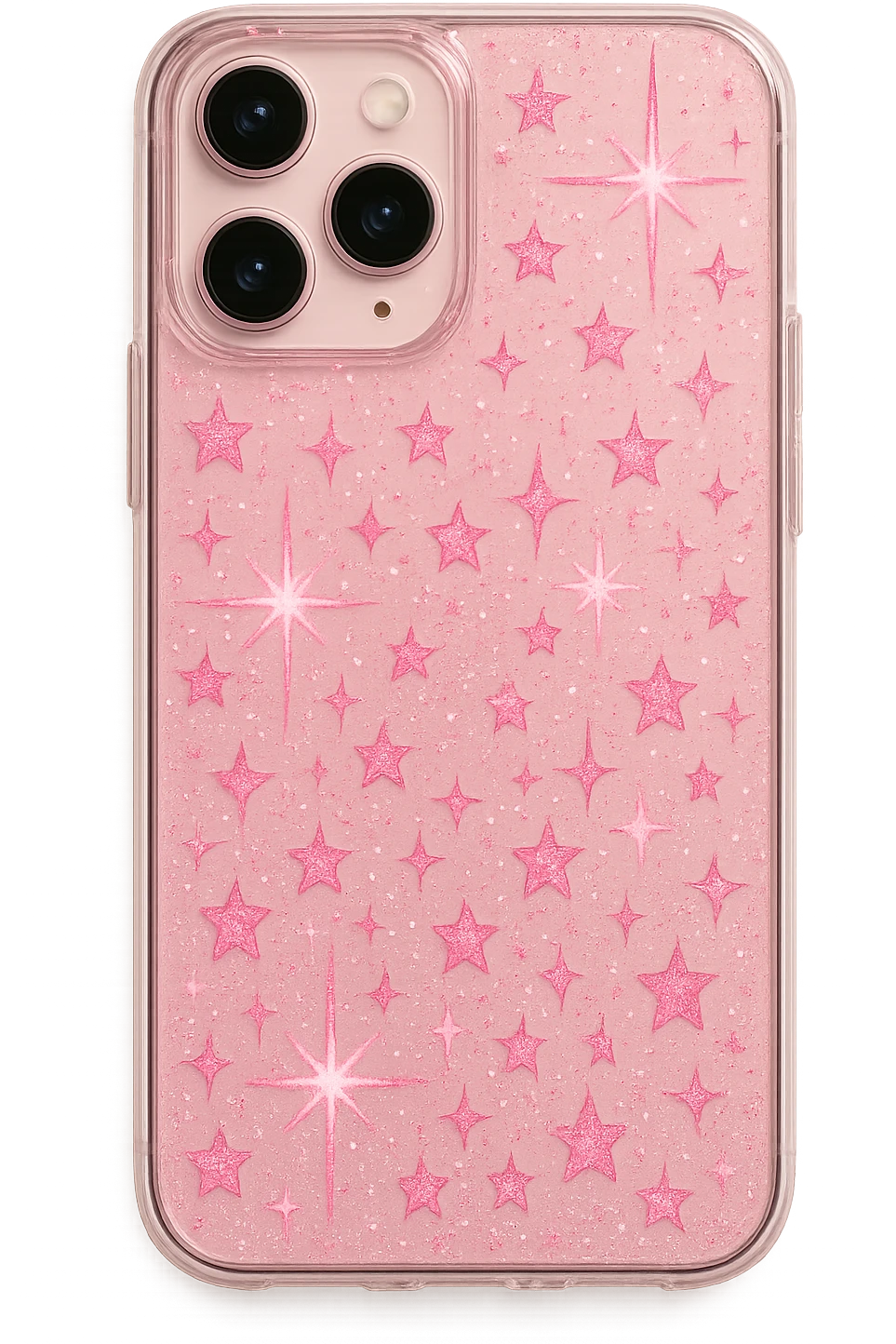 girly sparkling phone case, pink, cute emoji