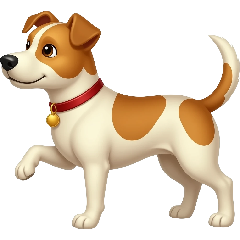 dog with leg cocked to side emoji