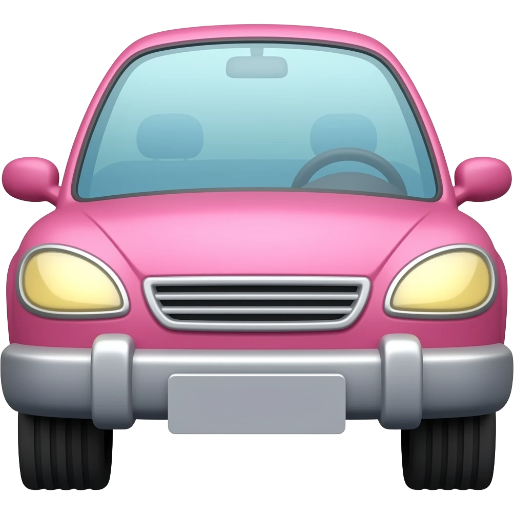 🚗make this red car pink as a emoji emoji