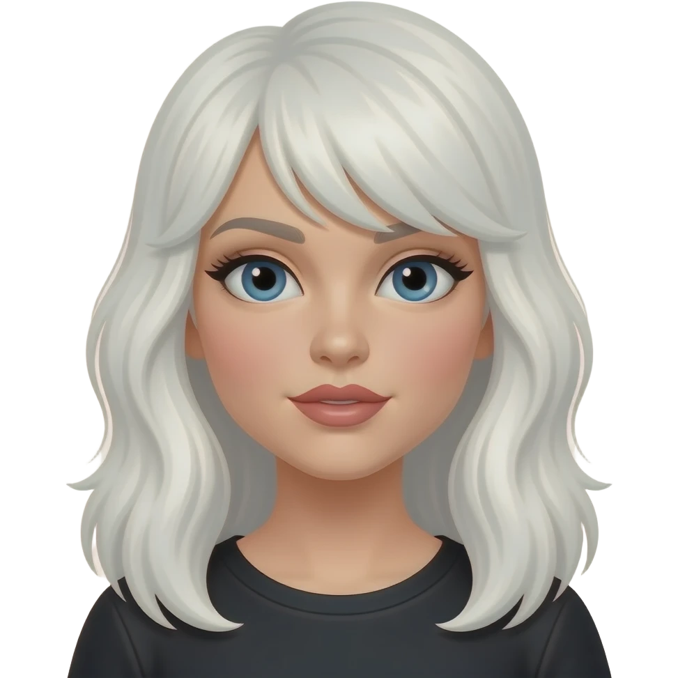 white hair taylor swift emoji