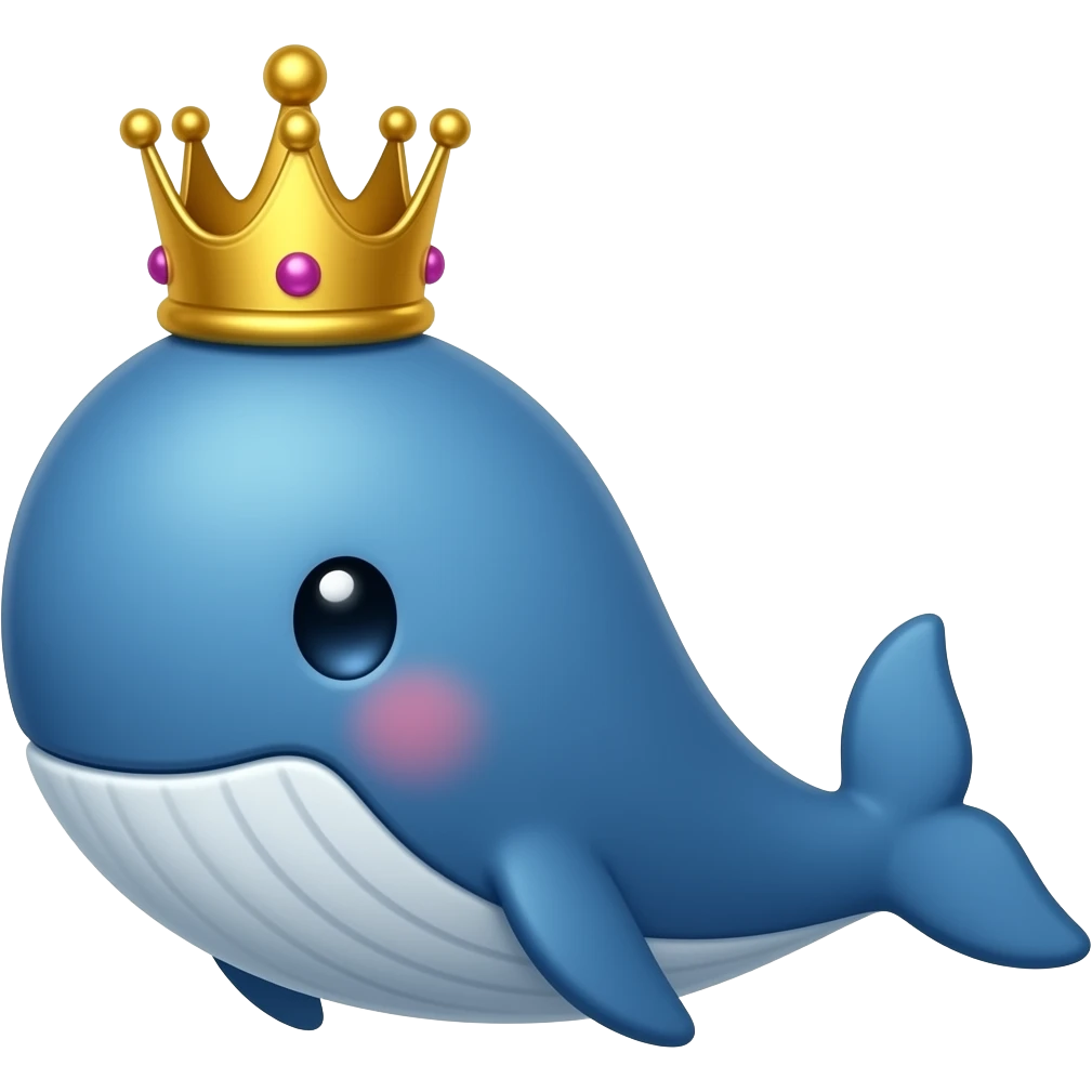 Whale king emoji