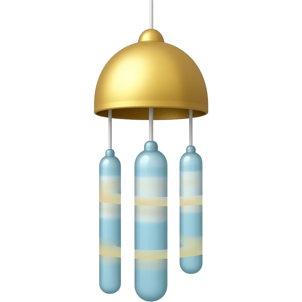wind chimes with paper emoji