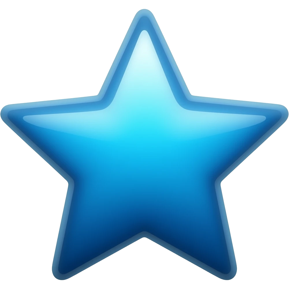 نجمه لونها ازرق ثمنيه emoji