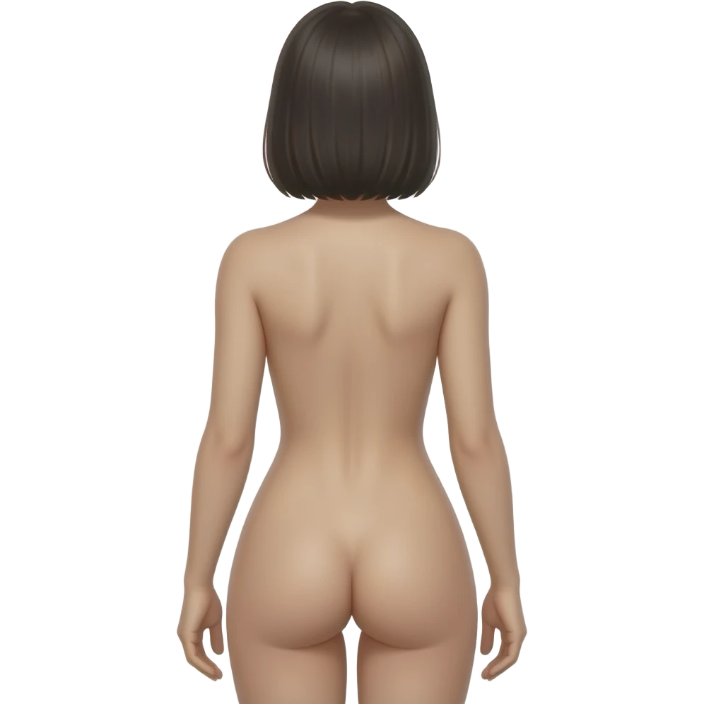 naked chinese woman, (very skinny), (super small buttocks), (very small hips), rear view emoji