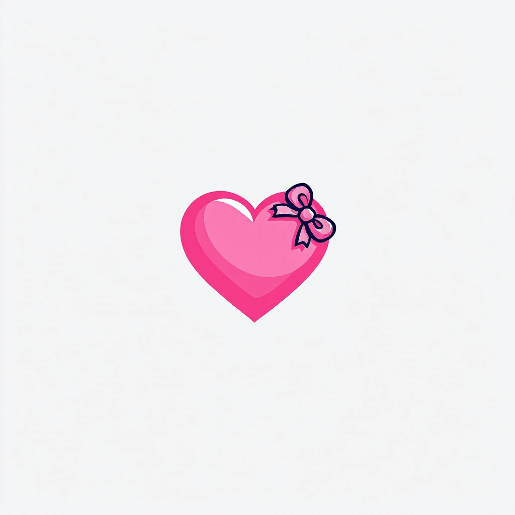 pink heart emoji with a bow emoji