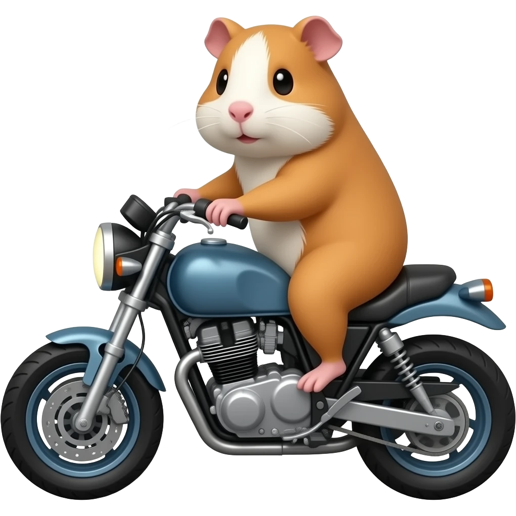 Guinea pig on motorcycle emoji