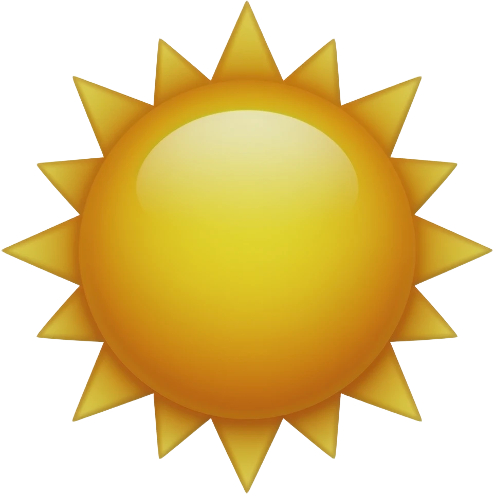 нарисуй солнце реалистичное emoji