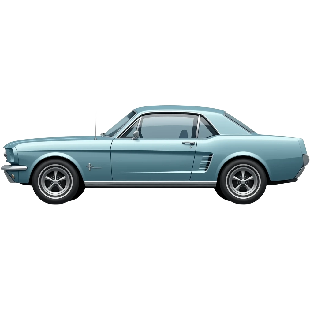 1966 mustang coupe side view emoji