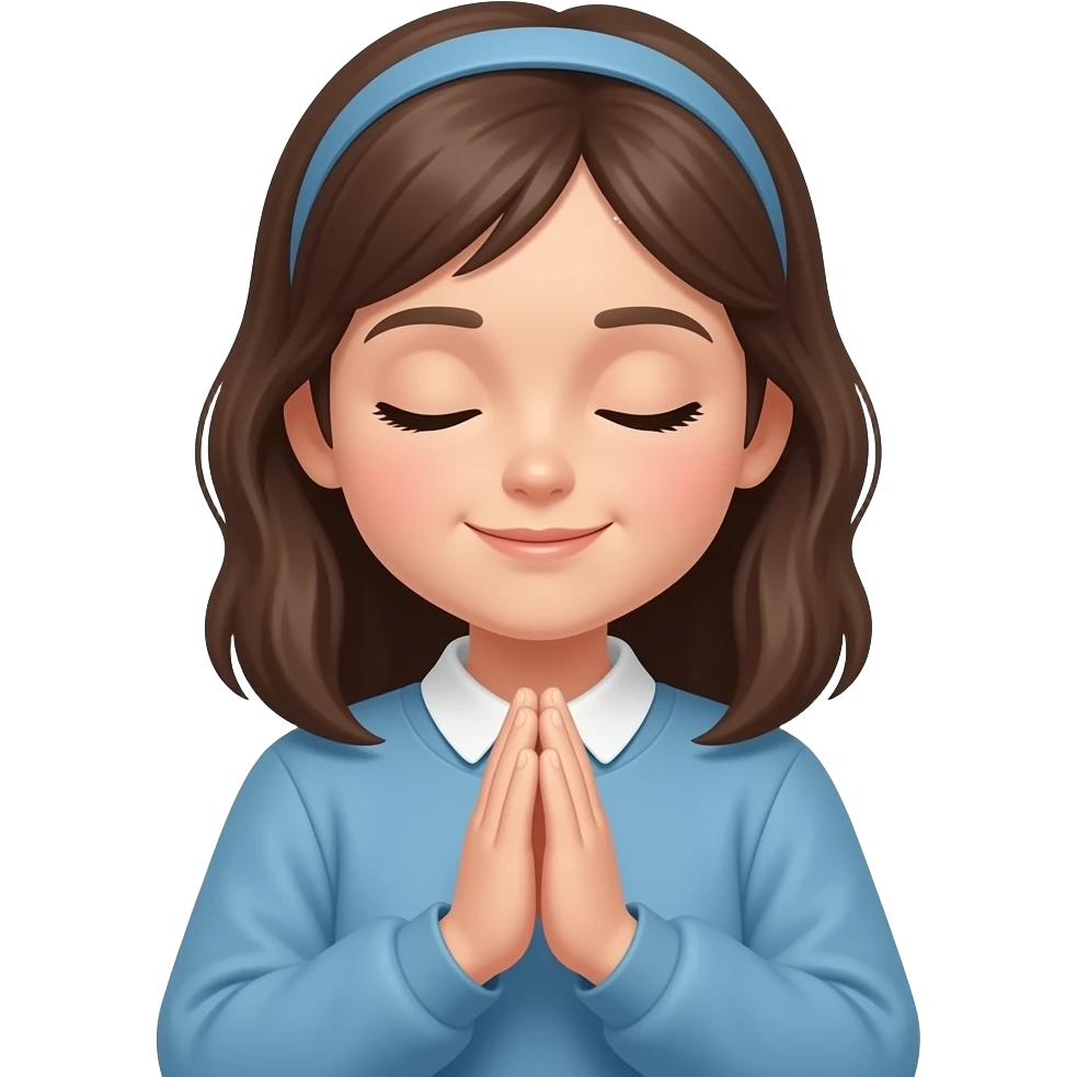 Girl praying emoji
