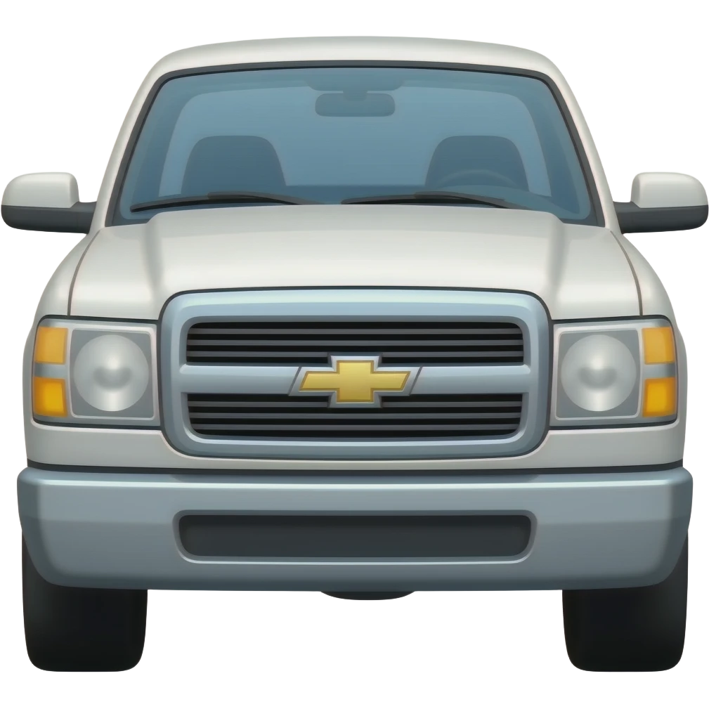 White Chevy truck emoji