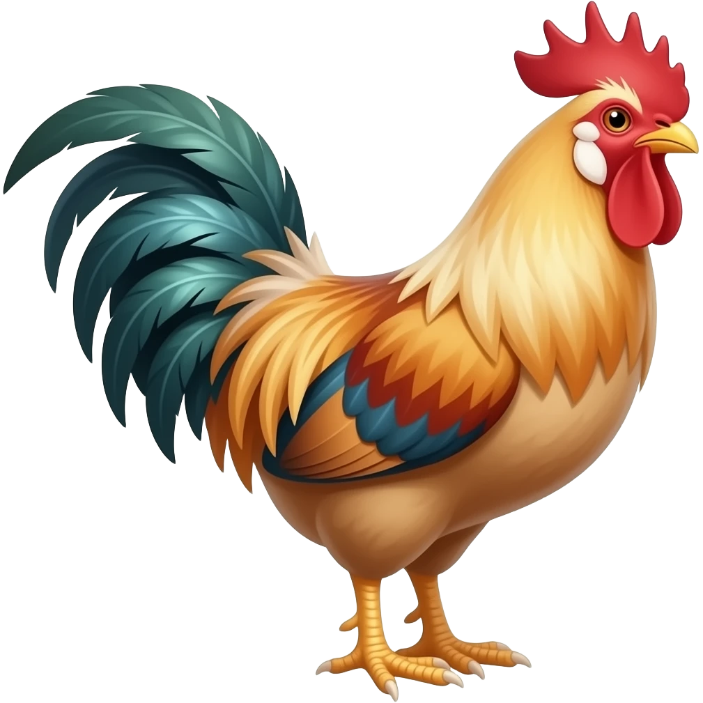 Un coq comme ça 🐓 mais qui regarde à droite emoji