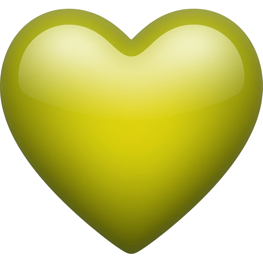 Yellow-green-gradient heart emoji