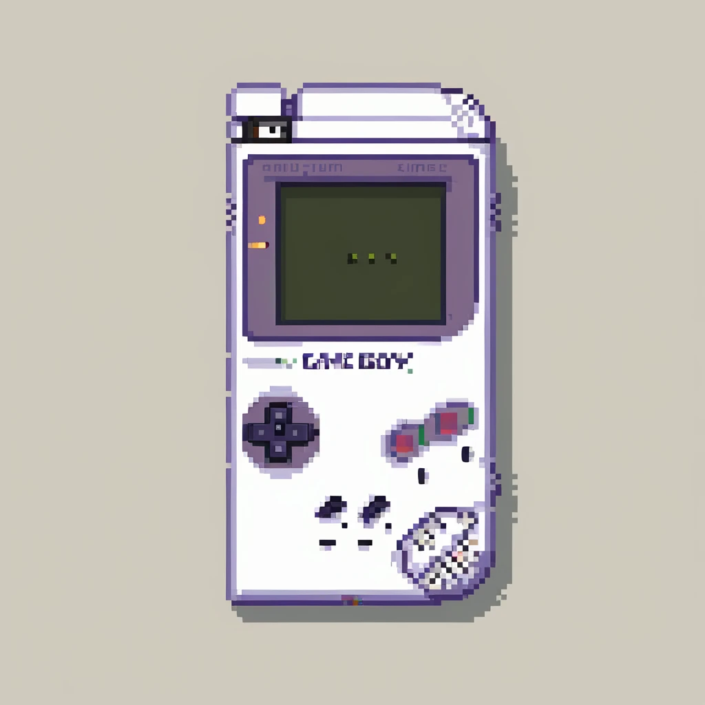 Classic Game Boy handheld console at a half turn angle emoji