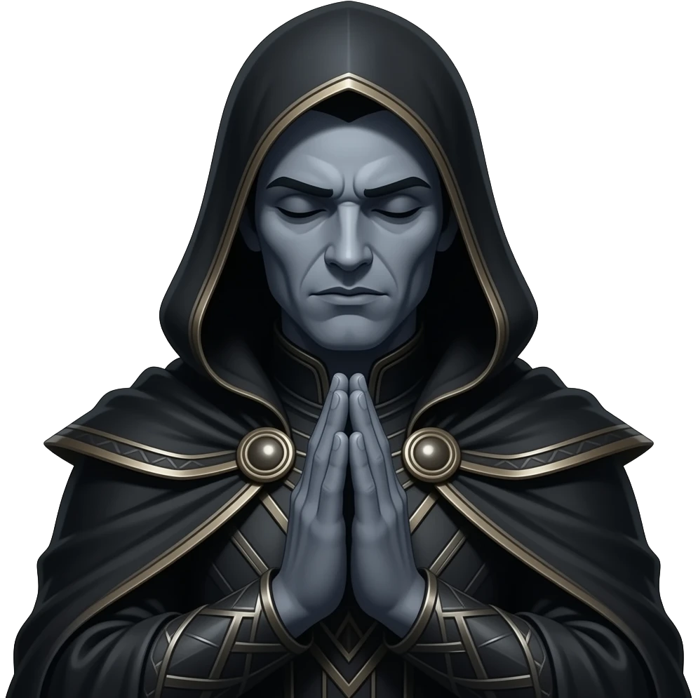 Prayers to the dark lord emoji