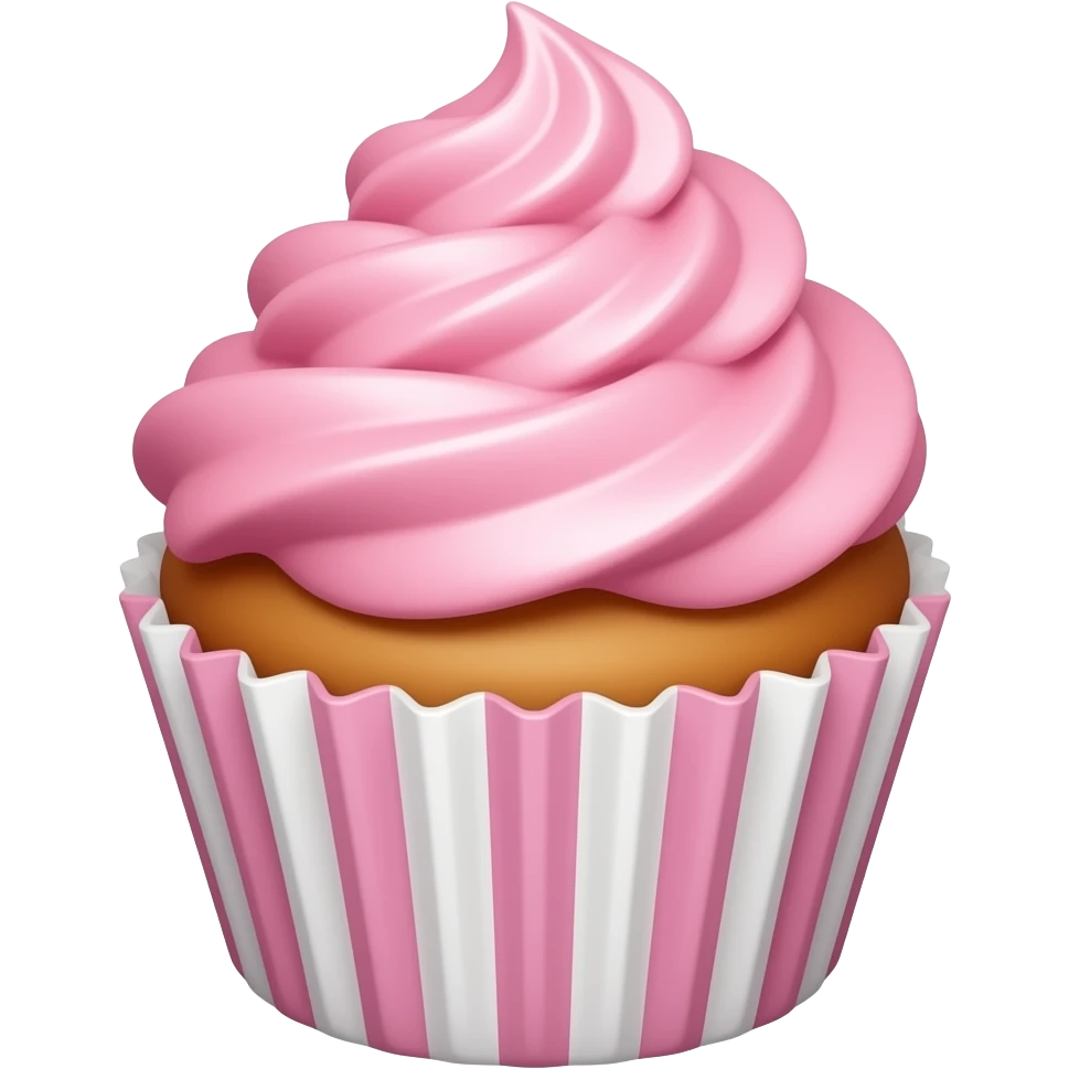 Cupcake with pink icing emoji