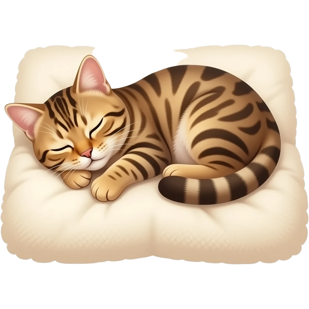 Tabby cat sleeping emoji