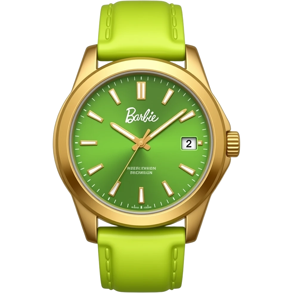 yellow green luxury style watches inspired by Barbie colour palette emoji