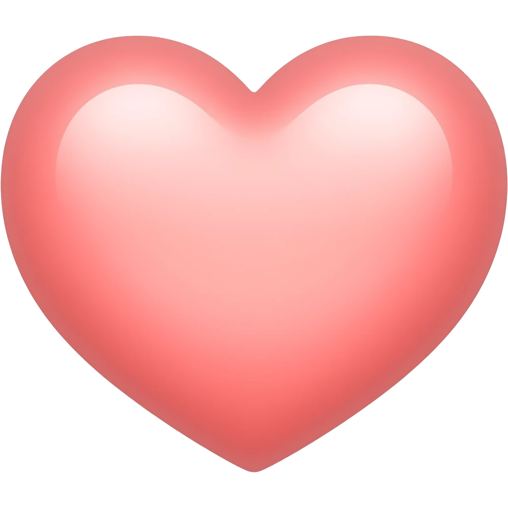 Pinkish peach color heart emoji emoji