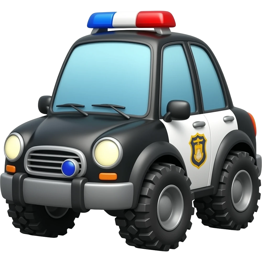 Monster Police Car Emoji emoji
