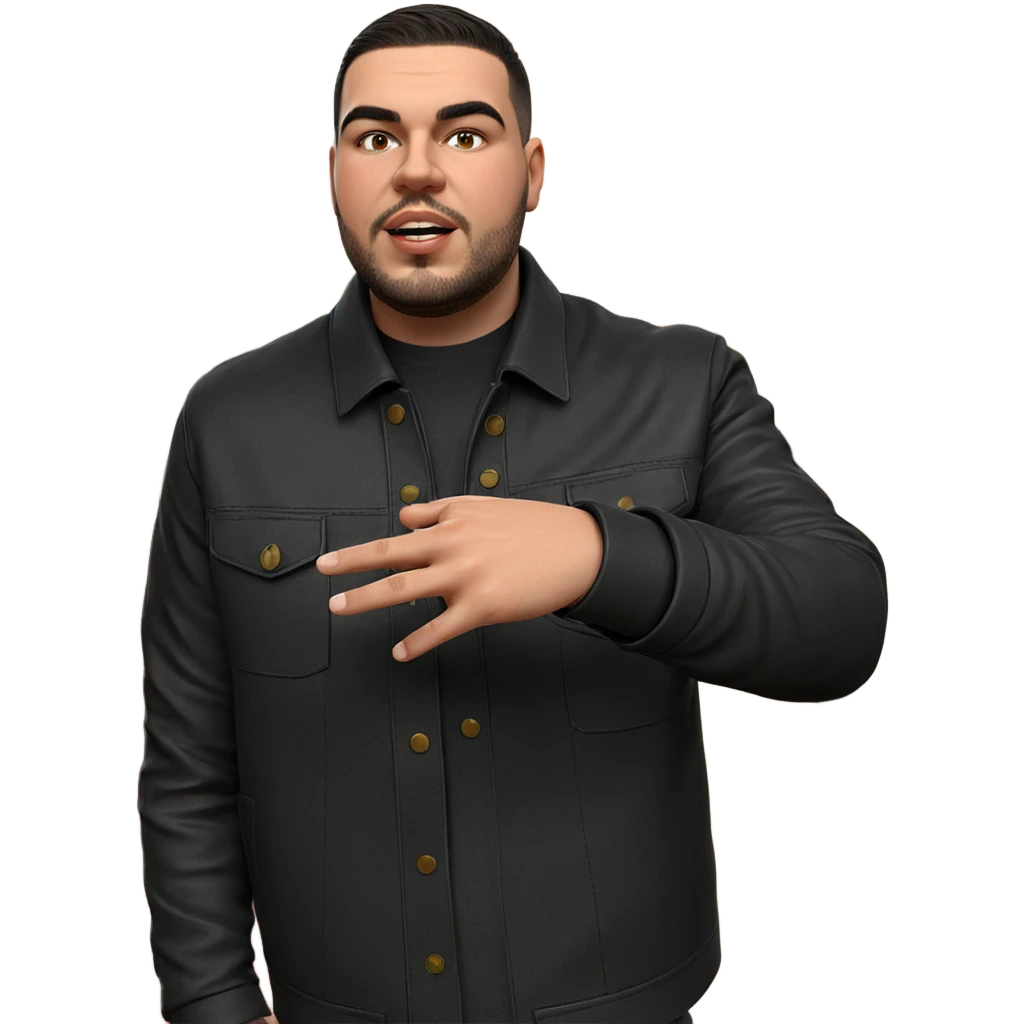 a stylish young man portrait emoji