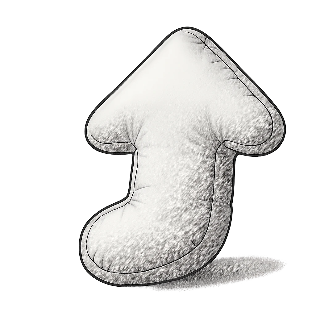 Стрелка вверх. Минималистичный линейный рисунок emoji