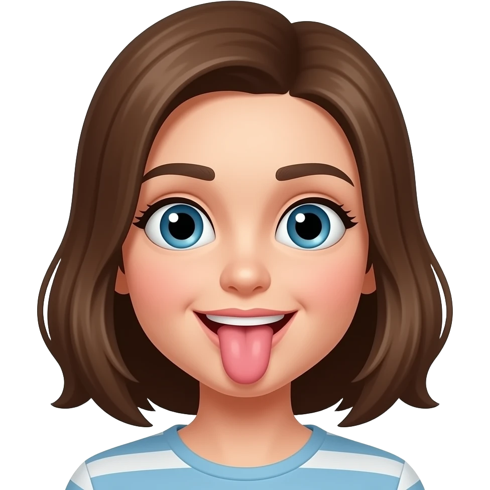 Fille avec un zizi dans la bouche emoji