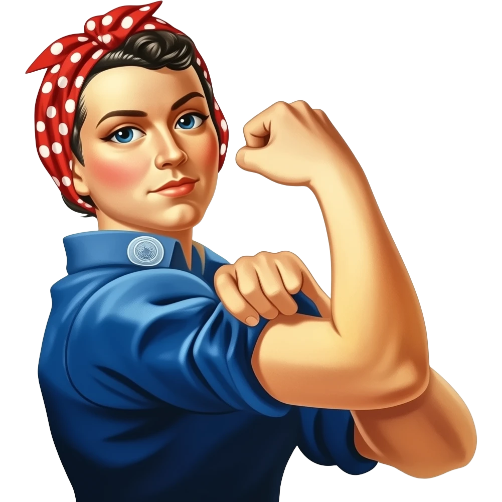 Rosie the riveter emoji