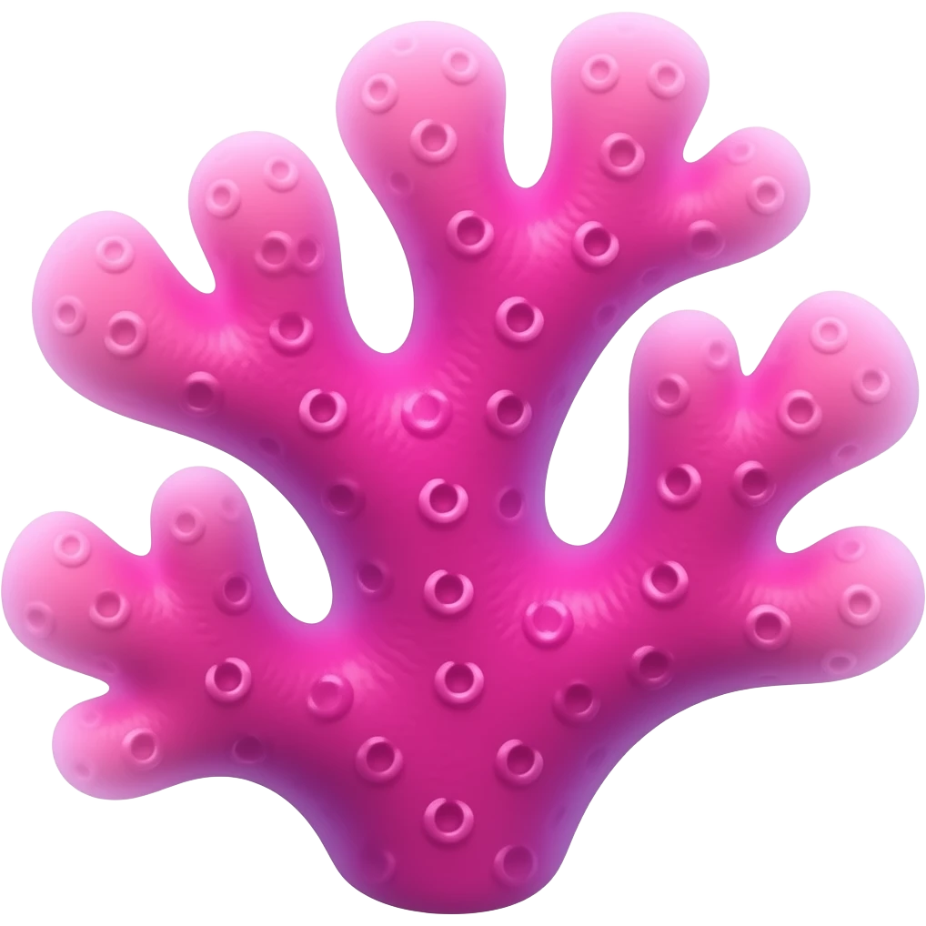 fluorescent toxic exotic pink colorful tropical coral emoji