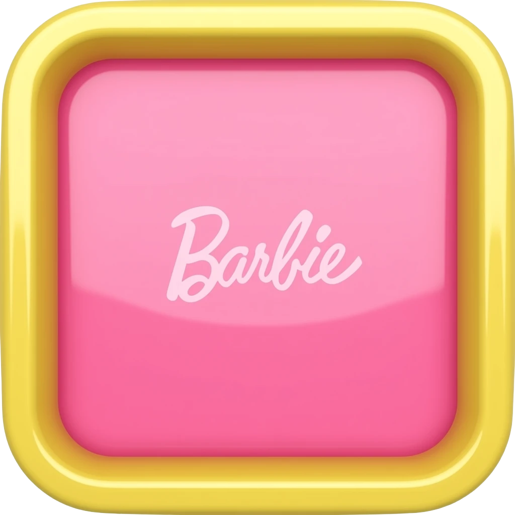 yellow pink tray on top inspired by Barbie colour palette emoji
