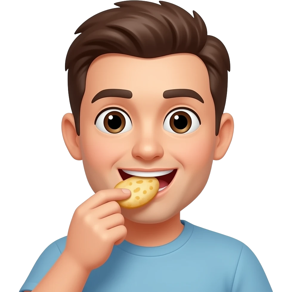 mouth full eating emoji