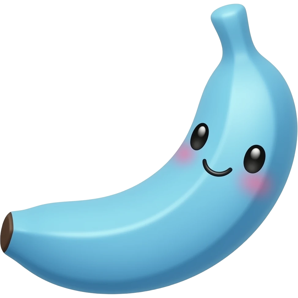 Kawaii blue banana emoji