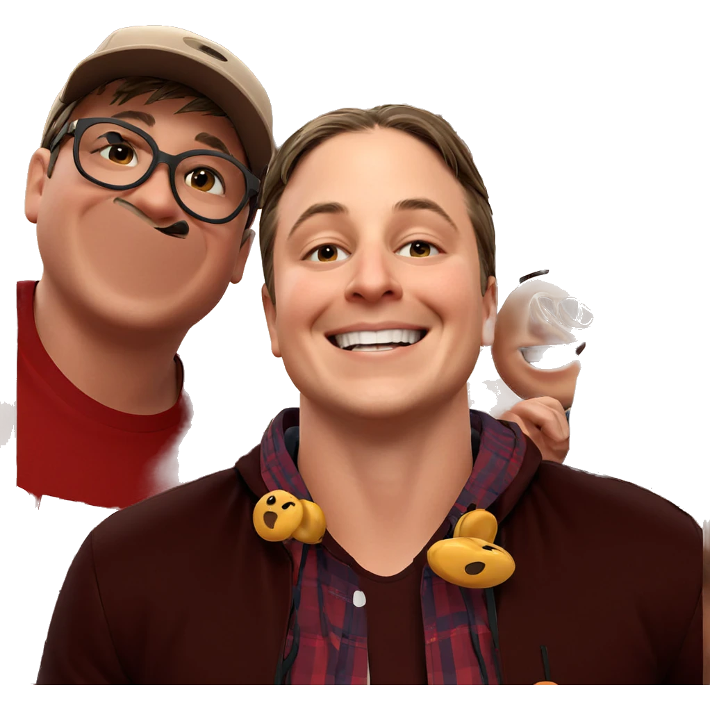 smiling boys in stylish outfits emoji