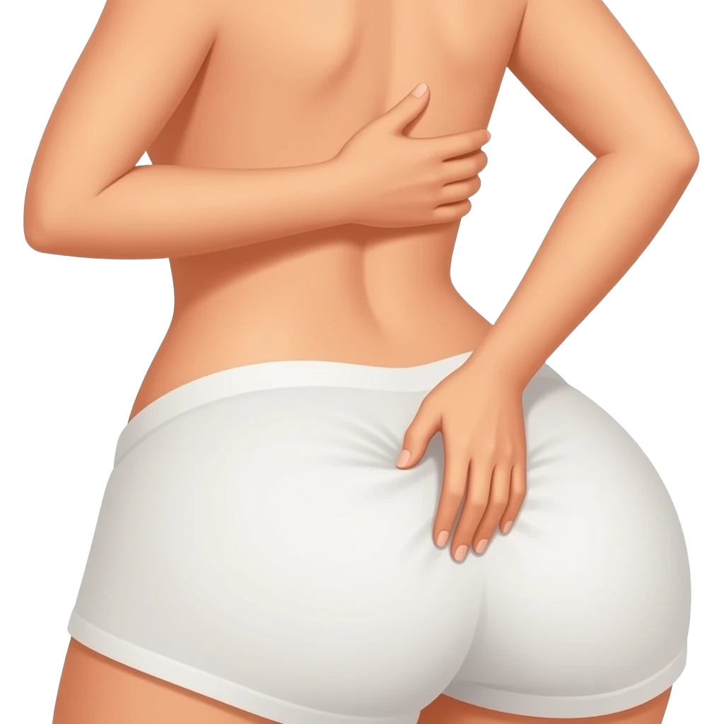 White topless women spanking her butt while she is squeezing her breats emoji