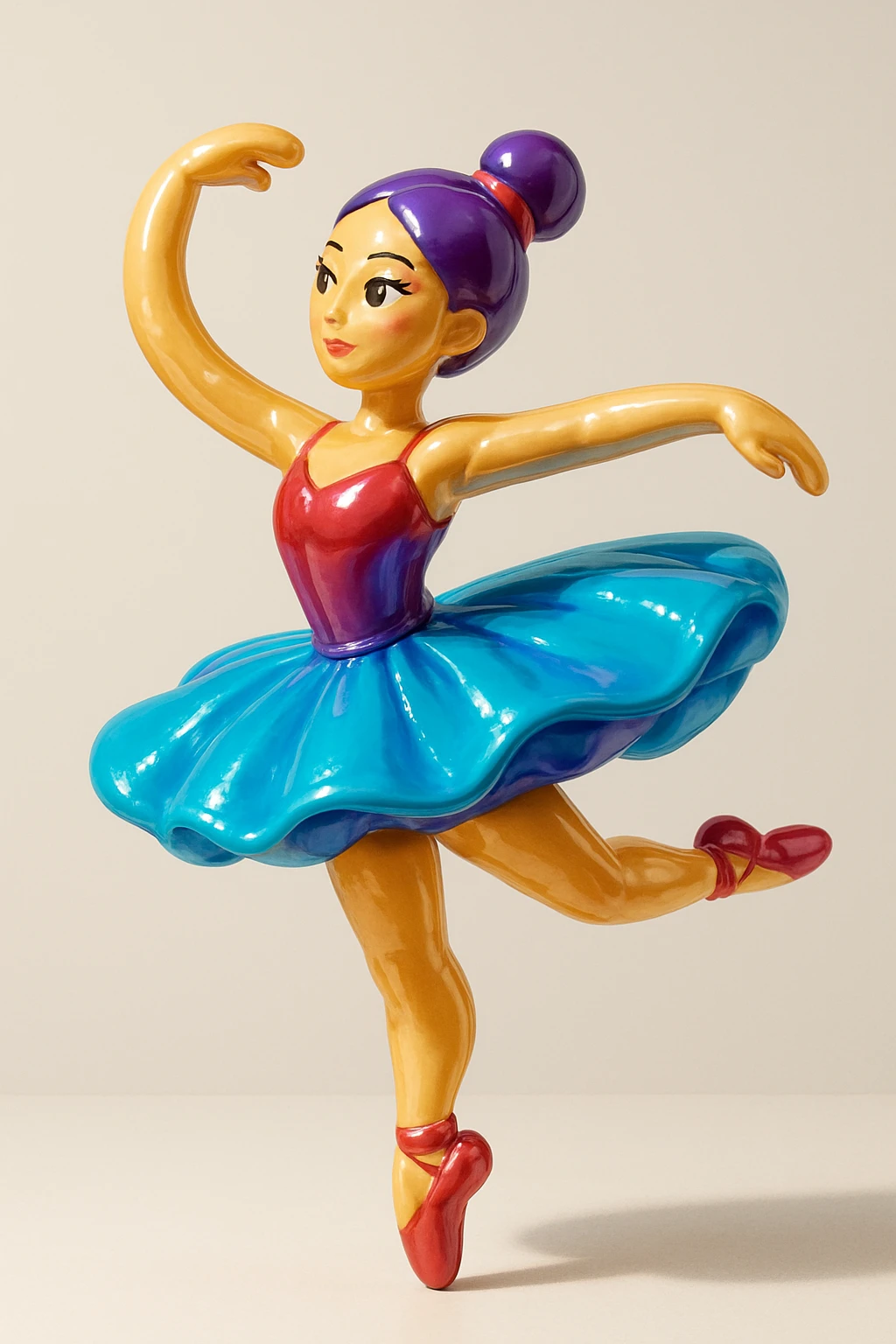 ballerina capuccina, mid-spin, flowing tutu, pointed toes, expressive movement, stage background, poised look emoji