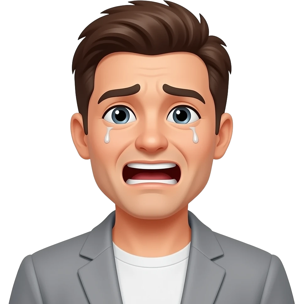 Emoji rindo com medo emoji