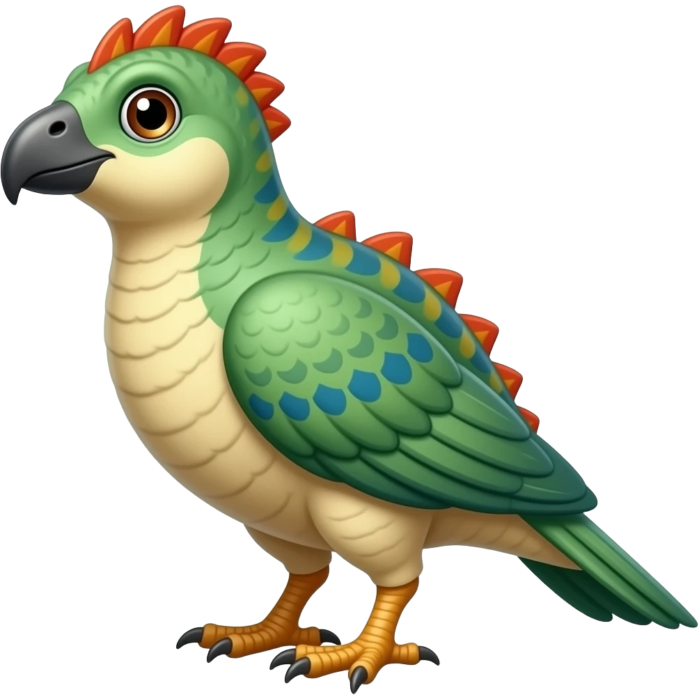 Dinosaur colour  bird emoji